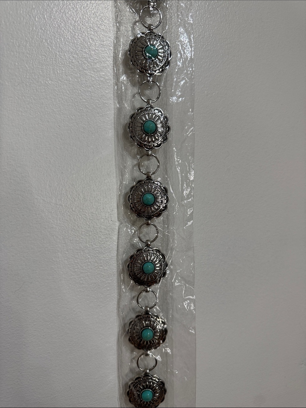 NWT ✨Western✨ Turquoise Center Floral Link Concho Belt- Women Jewelry